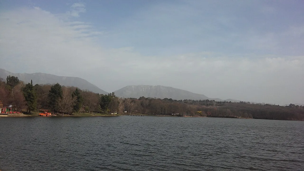 Artificial Lake and trees in Tirana’s Grand Park