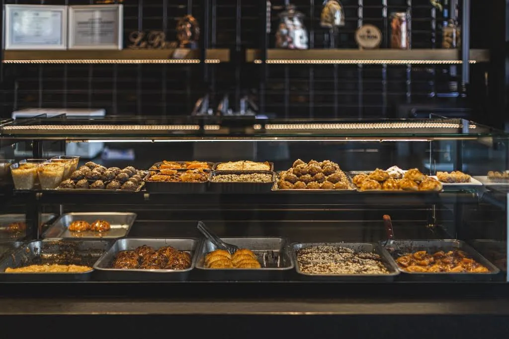 Bakery counter at LéBON Dritan Hoxha